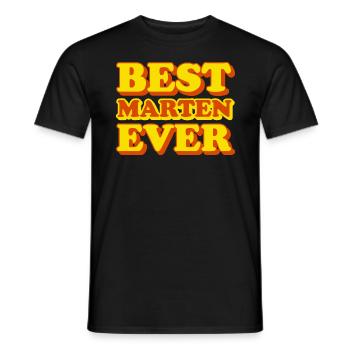 Cadeau amusant avec prénom Marten - T-shirt homme - noir - Devant - AI Model Male 178 light (178cm)