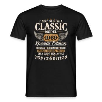 Classic 1969 Vintage Birthday Gift - Men's T-Shirt - black - Front - AI Model Male 178 light (178cm)