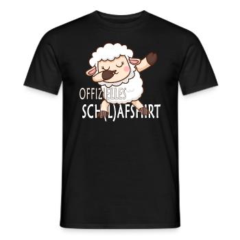 My Official (l)afshirt, Sleeping Pyjamas Dabbin - Männer T-Shirt - Schwarz - Vorne - AI Model Male 178 light (178cm)