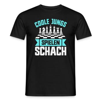 Schach Jungs Schachspieler Jungen - Männer T-Shirt - Schwarz - Vorne - AI Model Male 178 light (178cm)