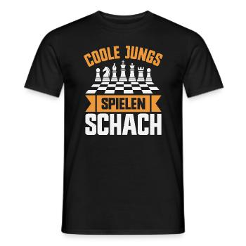 Schach Jungs Schachspieler Jungen - Männer T-Shirt - Schwarz - Vorne - AI Model Male 178 light (178cm)