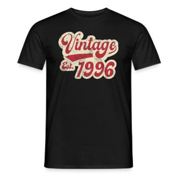 Vintage Est 1996 - T-shirt homme - noir - Devant - AI Model Male 178 light (178cm)