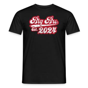 Big Bro Est 2024 - Men's T-Shirt - black - Front - AI Model Male 178 light (178cm)