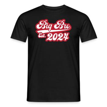 Big Bro Est 2024 - Men's T-Shirt - black - Front - AI Model Male 178 light (178cm)
