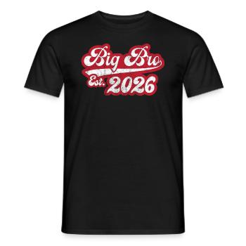 Big Bro Est 2026 - Men's T-Shirt - black - Front - AI Model Male 178 light (178cm)