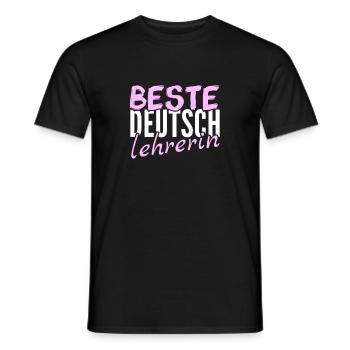Beste Deutsch Lehrerin - Männer T-Shirt - Schwarz - Vorne - AI Model Male 178 light (178cm)