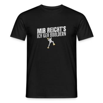 Bouldern - Männer T-Shirt - Schwarz - Vorne - AI Model Male 178 light (178cm)