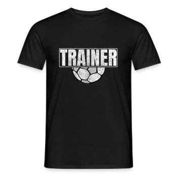 entraîneurs de football - T-shirt homme - noir - Devant - AI Model Male 178 light (178cm)