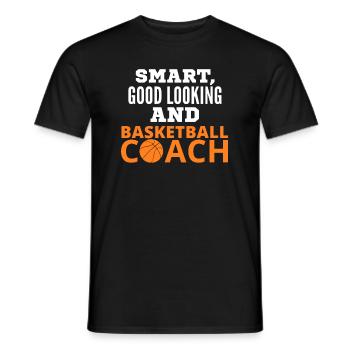 Entraîneur de basket-ball - T-shirt homme - noir - Devant - AI Model Male 178 light (178cm)