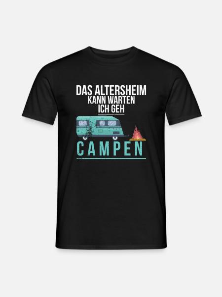 Camper Rentner Opa Lustiges Geschenk - Männer T-Shirt - Schwarz