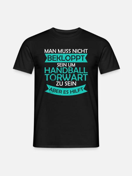 Handballtorwart Handball Torhüter Verrückt - Männer T-Shirt - Schwarz