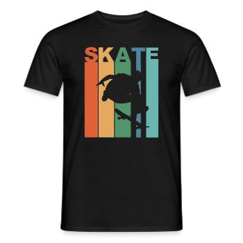 Skateboard Skating Gift Vintage - Men's T-Shirt - black - Front - AI Model Male 178 light (178cm)