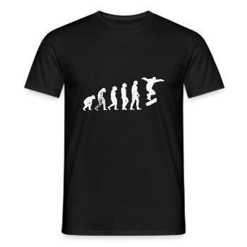 Skateboard Skaten Evolution - Männer T-Shirt - Schwarz - Vorne - AI Model Male 178 light (178cm)