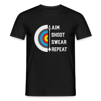 Archery gift - Men's T-Shirt - black - Front - AI Model Male 178 light (178cm)