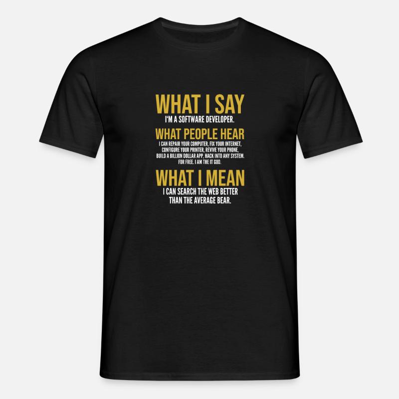 Software developer - Men's T-Shirt - black