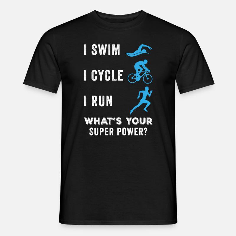 Triathlet - Männer T-Shirt - Schwarz