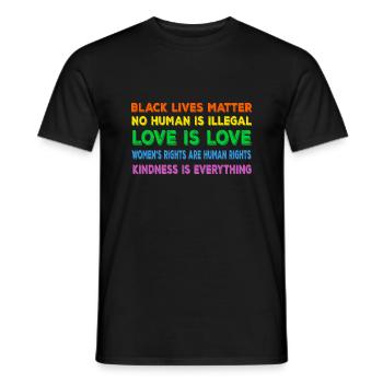 Fierté gay LGBT - T-shirt homme - noir - Devant - AI Model Male 178 light (178cm)