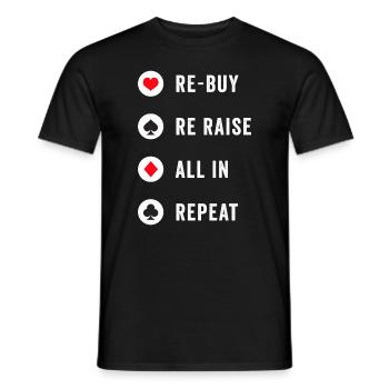 Cadeau de poker Texas Holdem - T-shirt homme - noir - Devant - AI Model Male 178 light (178cm)