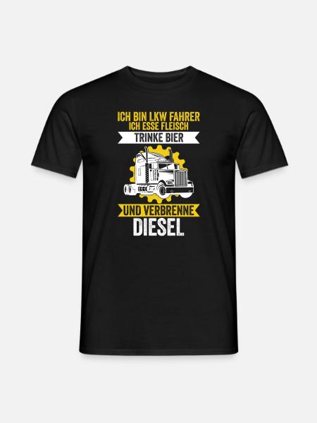 LKW Fahrer Trucker Geschenk - Männer T-Shirt - Schwarz