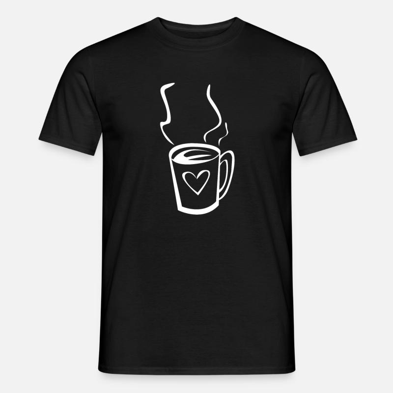 Kaffee Illustration - Männer T-Shirt - Schwarz