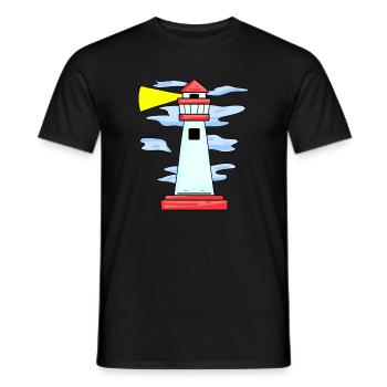 lighthouse - Men's T-Shirt - black - Front - AI Model Male 178 light (178cm)