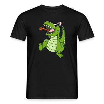 Fête des dinosaures - T-shirt homme - noir - Devant - AI Model Male 178 light (178cm)