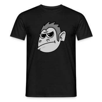 Gorilla Head - Men's T-Shirt - black - Front - AI Model Male 178 light (178cm)