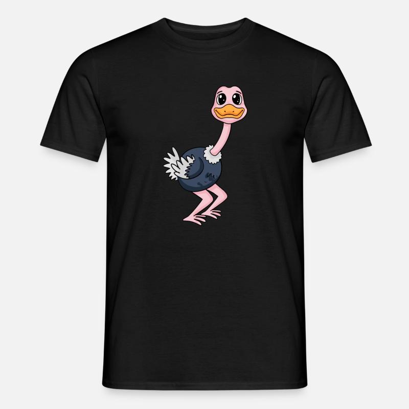 Strauß - Männer T-Shirt - Schwarz