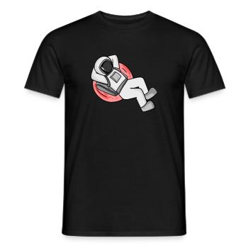 astronauta - T-shirt uomo - nero - Fronte - AI Model Male 178 light (178cm)