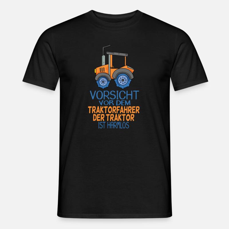 Trecker Traktorfahrer Geschenk - Männer T-Shirt - Schwarz