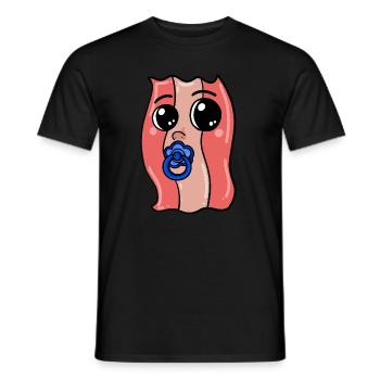 Baby Speck - Bacon - Männer T-Shirt - Schwarz - Vorne - AI Model Male 178 light (178cm)