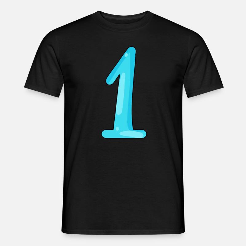 1 - Männer T-Shirt - Schwarz