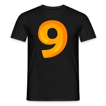 9 - Men's T-Shirt - black - Front - AI Model Male 178 light (178cm)