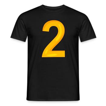 2 - Männer T-Shirt - Schwarz - Vorne - AI Model Male 178 light (178cm)