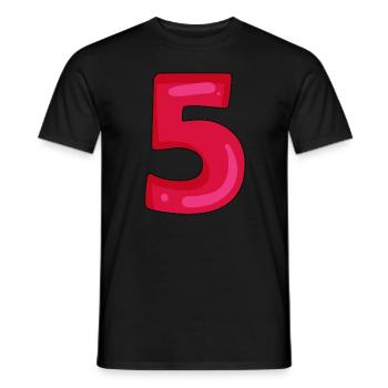 5 - Men's T-Shirt - black - Front - AI Model Male 178 light (178cm)