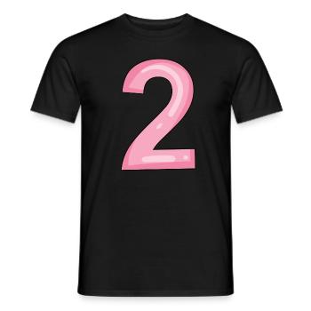 2 rosa - Männer T-Shirt - Schwarz - Vorne - AI Model Male 178 light (178cm)