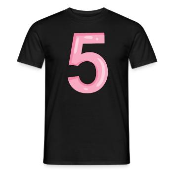 5 Rosa - T-shirt homme - noir - Devant - AI Model Male 178 light (178cm)