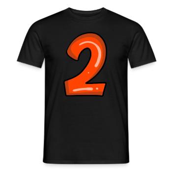 2 rot - Männer T-Shirt - Schwarz - Vorne - AI Model Male 178 light (178cm)