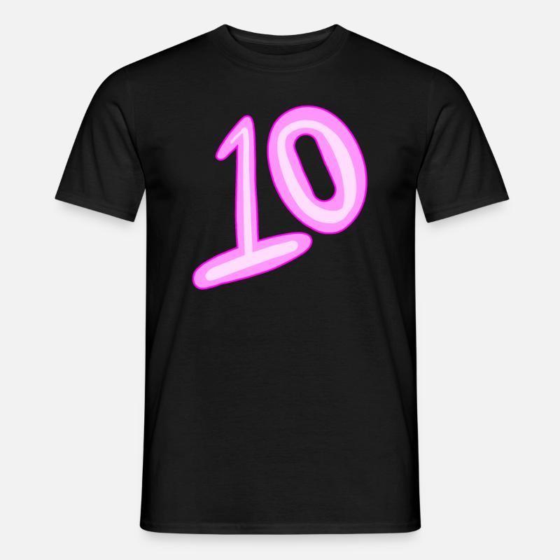 10 - Männer T-Shirt - Schwarz
