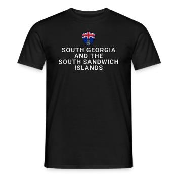 South Georgia and the South Sandwich Islands - Men's T-Shirt - black - Front - AI Model Male 178 light (178cm)