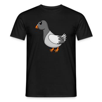 Taube - Männer T-Shirt - Schwarz - Vorne - AI Model Male 178 light (178cm)