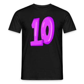 10 - Men's T-Shirt - black - Front - AI Model Male 178 light (178cm)