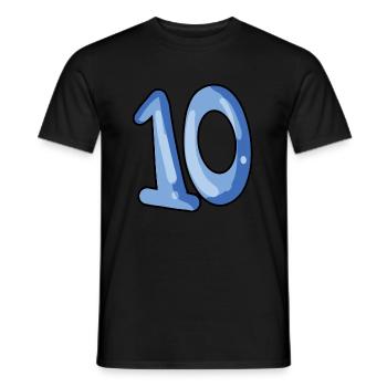 10 - Men's T-Shirt - black - Front - AI Model Male 178 light (178cm)