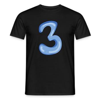 3 - Men's T-Shirt - black - Front - AI Model Male 178 light (178cm)