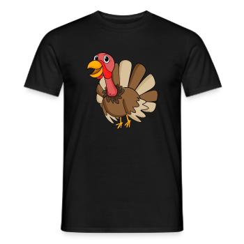 Truthahn - Männer T-Shirt - Schwarz - Vorne - AI Model Male 178 light (178cm)