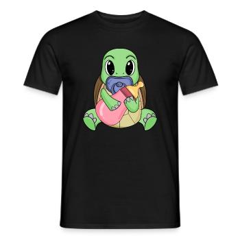 Baby Turtle - Men's T-Shirt - black - Front - AI Model Male 178 light (178cm)
