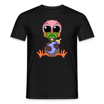 Bouquet Bébé - T-shirt homme - noir - Devant - AI Model Male 178 light (178cm)