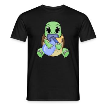 Baby Turtle - Men's T-Shirt - black - Front - AI Model Male 178 light (178cm)