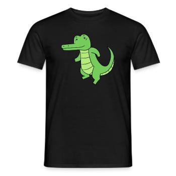 Krokodil - Männer T-Shirt - Schwarz - Vorne - AI Model Male 178 light (178cm)