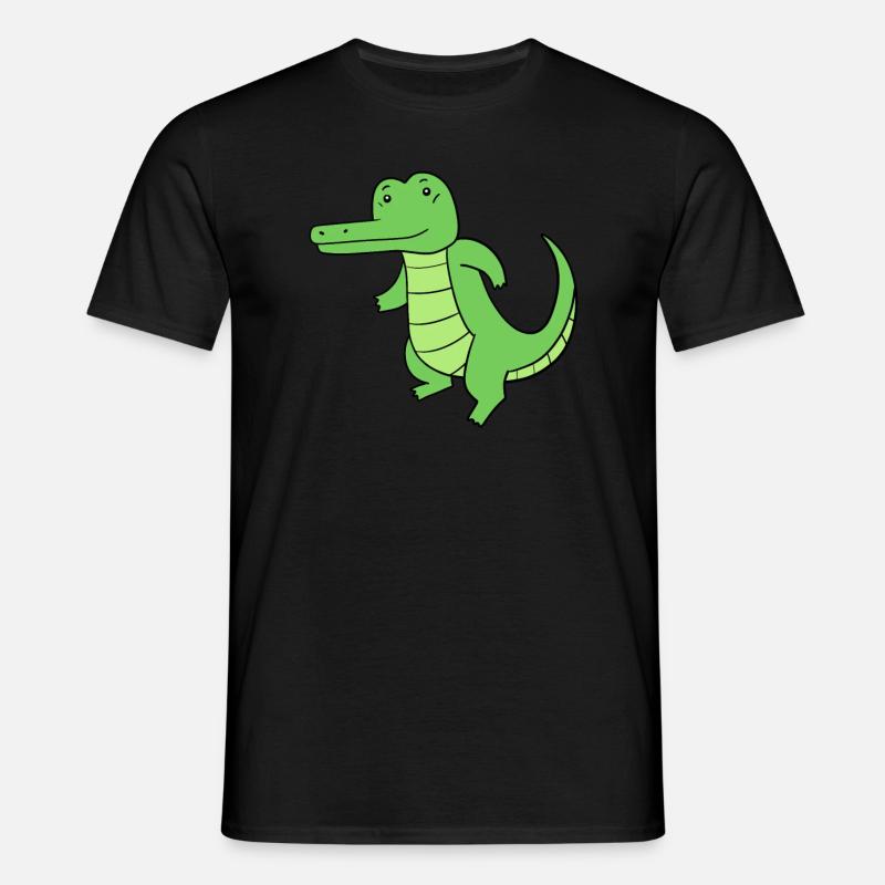 Krokodil - Männer T-Shirt - Schwarz